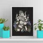 Quadro Místico Ganesha 33X24Cm - Com Vidro Branca