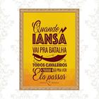 Quadro Moldura Dourada Frase Iansã 33x24cm