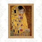 Quadro Moldura Dourada Klimt - Beijo 45x34cm