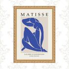 Quadro Moldura Dourada Matisse - Mulher Azul 24x18cm