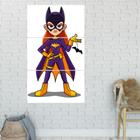 Quadro Mosaico Batgirl 3 Peças Para Decoração de Ambientes