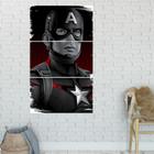 Quadro Mosaico Capitão América 3 Peças Para Decoração de Ambientes