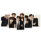 Quadro Mosaico Decorativo BTS Coreano Kpop K-idol Terno 5 Peças