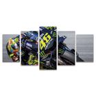 Quadro Mosaico Decorativo Esportiva Moto Corrida Motocicleta Piloto