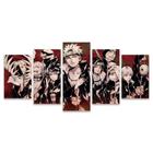 Quadro Mosaico Decorativo Naruto Akatsuki Ninjas Anime Mangá Cores Neutras