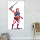 Quadro Mosaico He Man 3 Peças Para Decoração de Ambientes