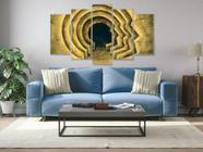 Quadro Mosaico Lindo 5 Peças Mdf Psicologia Mente Mod422