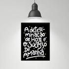 Quadro Motivacional Determinação Sucesso 24x18cm