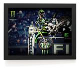 Quadro Mx Monster Freestyle Motocross Poster Com Moldura