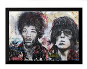 Quadro Neo Pop Art Twaalfhoven Jimmy Hendrix Keith Richards