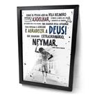 Quadro Neymar Narração Histórica Moldura com Vidro