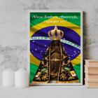 Quadro Nossa Senhora Aparecida Rogai Por Nós 24x18cm - com vidro