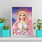 Quadro Nossa Senhora Da Rosa Mística 33x24cm - com vidro