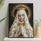 Quadro Nossa Senhora De Fátima - Ouro 45x34cm - com vidro