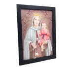 Quadro Nossa Senhora do Carmo Moldura Preta Simples