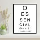 Quadro O Essencial é Invisível Aos Olhos 24x18cm - com vidro