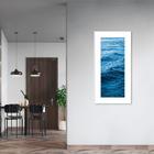 Quadro Oceano 86x43 Filete Branco Moldura Filete, Branca