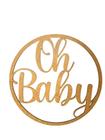 Quadro Oh Baby painel chá de bebe revelação festa decoração palavra Lettering moldura