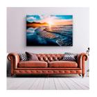 Quadro Paisagens e Natureza Amazing Beautiful Sunset c/ Moldura Dourada