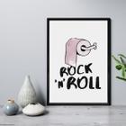 Quadro Para Banheiro Rock N Roll 24X18Cm - Com Vidro