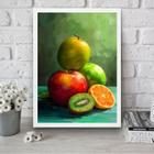 Quadro Para Cozinha Arte Frutas 45x34cm - com vidro