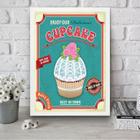 Quadro Para Cozinha Cupcake 33x24cm - com vidro