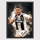 Quadro Para Quarto Cristiano Ronaldo CR7 Juventus r 45x33 A3