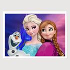 Quadro para Quarto Disney Frozen Anna Elsa Olaf 45x33 A3