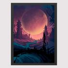 Quadro para Quarto Lua Vermelha 45x33 A3