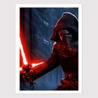 Quadro para Quarto Star Wars Kyle Ren Sabre de Luz 45x33 A3