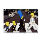 Quadro Para Sala Os Simpsons Beatles Abbey Road Decorativo - Bimper