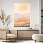 Quadro para Sala Quarto Hall Abstrato Paisagem Bege Deserto Sol Parede Decorativo Grande