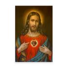 Quadro Para Sala Sagrado Coração De Jesus Cristo Religioso Decorativo Canvas Grande - Bimper