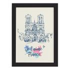 Quadro Paris Notre Dame Moldura Preta 22x32cm