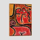 Quadro Paul Klee Hot Blooded Girl Tela Moldura Bege 63X42Cm