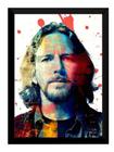 Quadro Pearl Jam Eddie Vedder Arte Rock Moldura 42x29cm