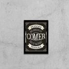 Quadro Pessoas Que Gostam de Comer 45x34cm - com vidro