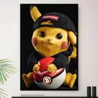 Quadro Decorativo Desenho Pikachu 2 Peças