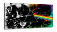 Quadro Pink Floyd Rock Dark Side The Moon em Tecido Canvas 130x60