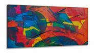 Quadro Pintura Abstrata Desing 195 em Tecido Canvas 130x60 cm