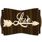 Quadro Placa Decorativa Madeira MDF - Flecha Love