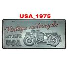 Quadro placa decorativa metal vintage estradas viagem motos