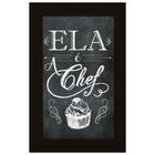 Quadro Placa Decorativa Moldura - Frases - Ela e a Chef