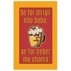 Quadro Placa Decorativa Moldura - Frases - Se For Dirigir Nao Beba