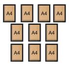 Quadro Placa Decorativa Placa Moldura MDF Cru Para A4 23,5x32cm - Kit 10 unidades