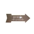 Quadro Placa Decorativa Seta Parede Em MDF Frases 40x15 cm