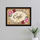 Quadro Placa Escrito Café - Vintage 33x24cm