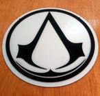 Quadro Placa Redonda Assassins Creed Decoração Gamer 29 cm