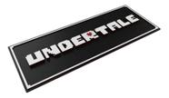 Quadro Placa Undertale Logo Em Relevo, Decoração Gamer 89cm