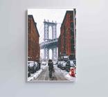 Quadro ponte do brooklyn neve